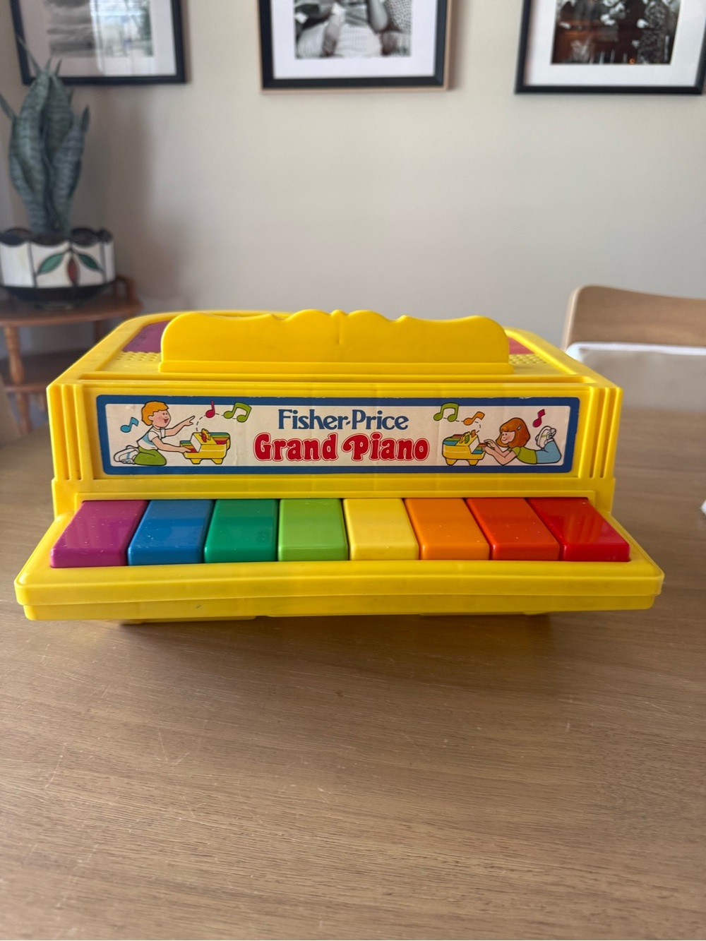 Fisher-Price Yellow “Grand Piano” Vintage 1986 Musical Toy